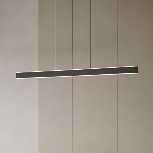 Lucande LED viseča svetilka Arvon, črna, 117 cm, z možnostjo zatemnitve, CCT, zatemnjen, Črna, Dnevna soba / jedilnica, Kovina, Sodobni