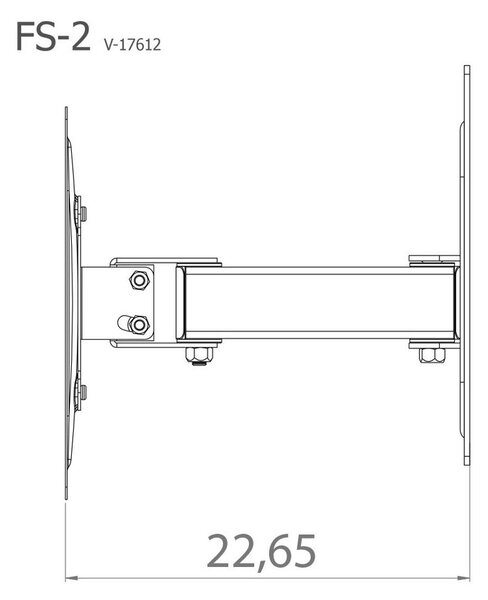 MID.YOU Stenski Nosilec Za Tv Fs 2, Srebrna, 27,8 Cm