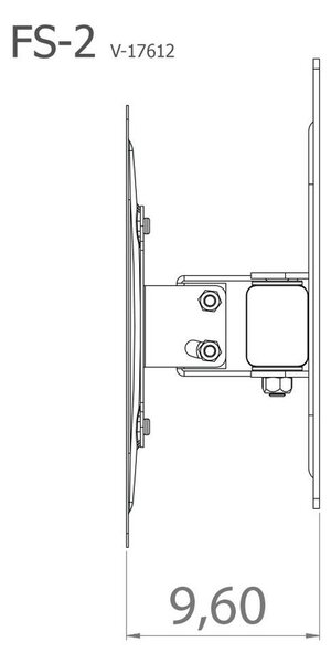 MID.YOU Stenski Nosilec Za Tv Fs 2, Srebrna, 27,8 Cm