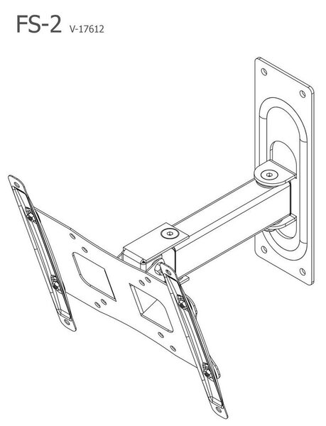 MID.YOU Stenski Nosilec Za Tv Fs 2, Srebrna, 27,8 Cm