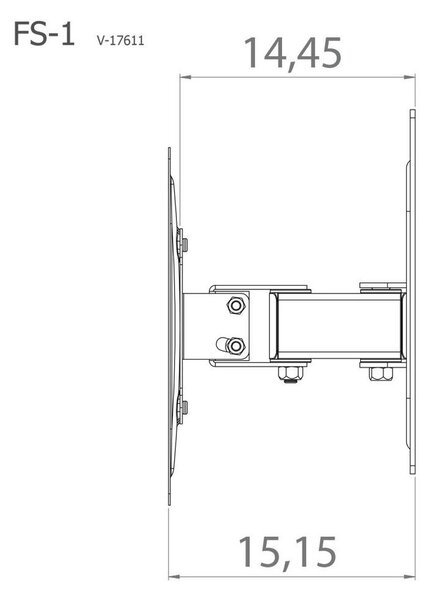 MID.YOU Stenski Nosilec Za Tv Fs 1, Srebrna, 24,33 Cm