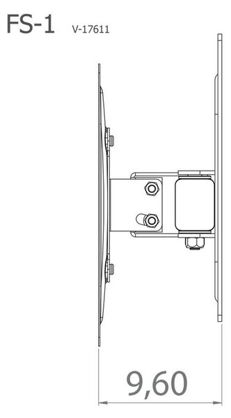 MID.YOU Stenski Nosilec Za Tv Fs 1, Srebrna, 24,33 Cm