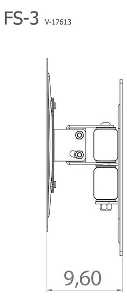 MID.YOU Stenski Nosilec Za Tv Fs 3, Srebrna, 21,9 Cm