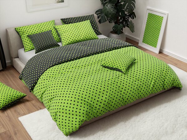 Poliabombažna posteljnina COLAM GREEN POLY zelena Dimenzije posteljnine: 70 x 90 cm | 140 x 200 cm