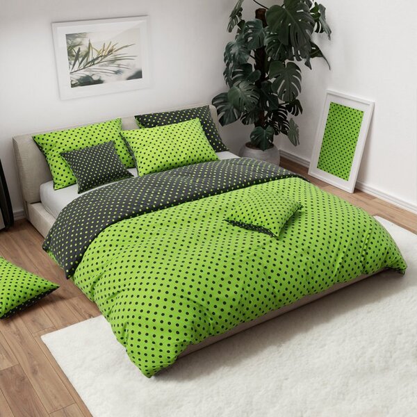 Poliabombažna posteljnina COLAM GREEN POLY zelena Dimenzije posteljnine: 70 x 90 cm | 140 x 200 cm