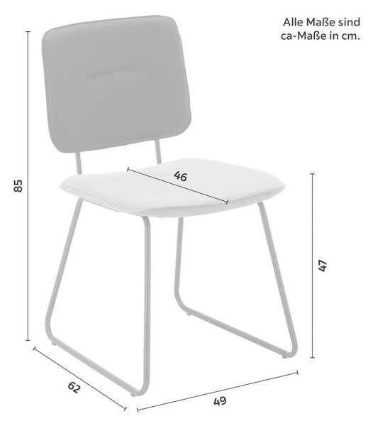 Bessagi Home Stol Ava, Črna, Sivorjava