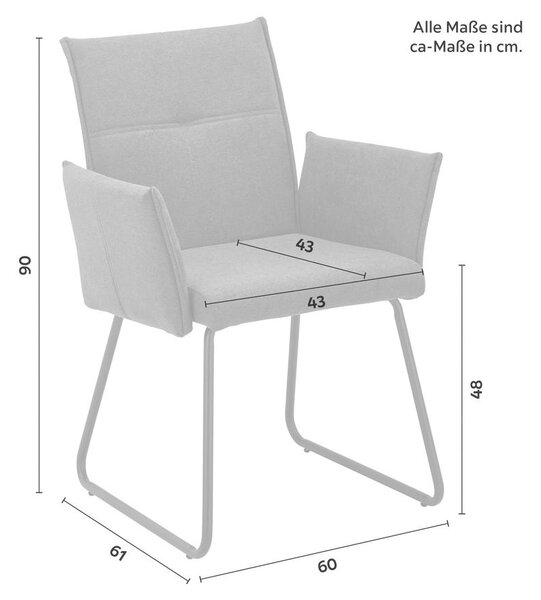 Bessagi Home Set Naslanjačev Manila, Modra, 2-Delni