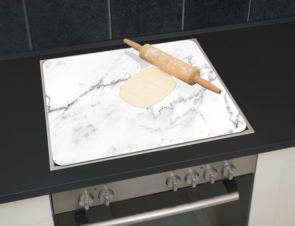 Stenska zaščitna plošča za štedilnik iz kaljenega stekla 50x56 cm Marble – Wenko