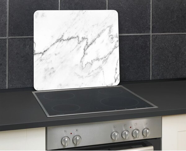 Stenska zaščitna plošča za štedilnik iz kaljenega stekla 50x56 cm Marble – Wenko