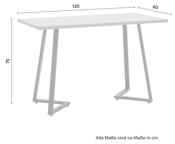 Bessagi Home Pisalna Miza Carolina, Barva Hrasta, 120x60