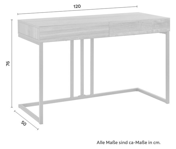 Bessagi Home Pisalna Miza Alessia, Barva Oreha, 120x50