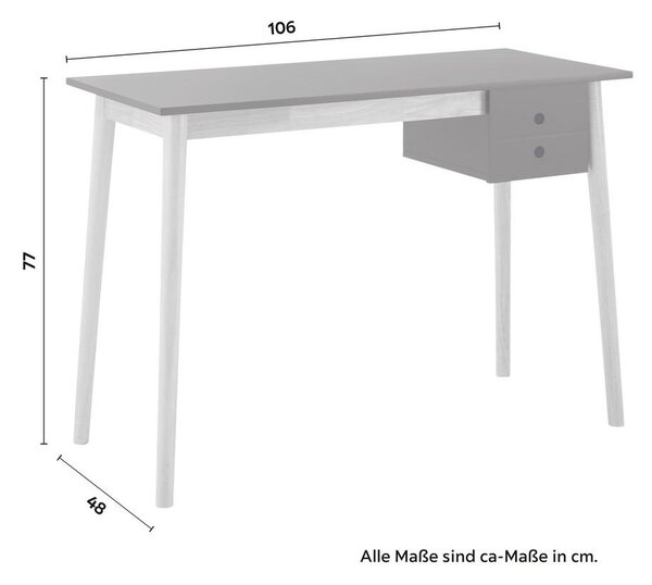 Bessagi Home Pisalna Miza Melanie, Črna, 106x48