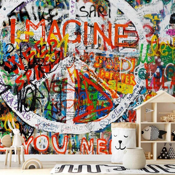 Artgeist Fototapeta Hippie Graffiti, 150x105cm