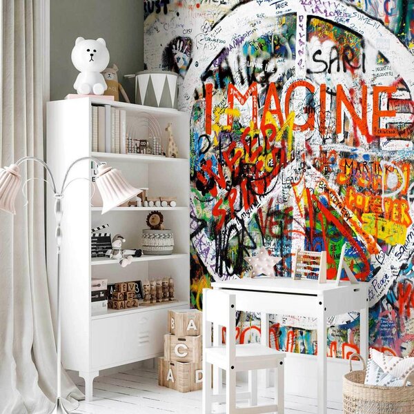 Artgeist Fototapeta Hippie Graffiti, 150x105cm