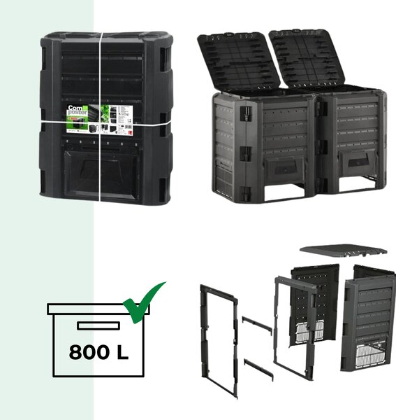 Kompostnik - Compogreen 800l, črn Prosperplast