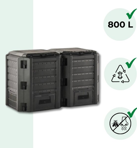 Kompostnik - Compogreen 800l, črn Prosperplast