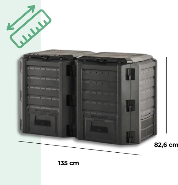 Kompostnik - Compogreen 800l, črn Prosperplast