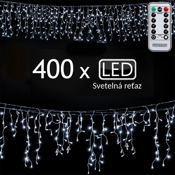 Božična svetlobna veriga LED CENCELJI, 10m, hladno bela Monzana