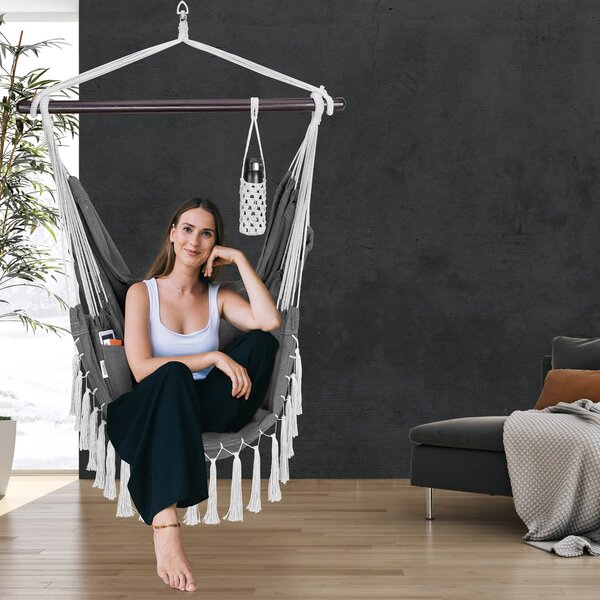 Viseči stol MANDY 170x100x150 cm, temno siv Detex