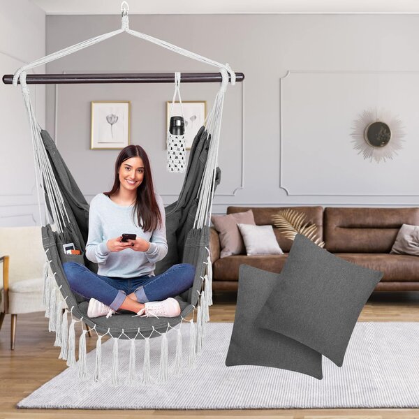 Viseči stol MANDY 170x100x150 cm, temno siv Detex