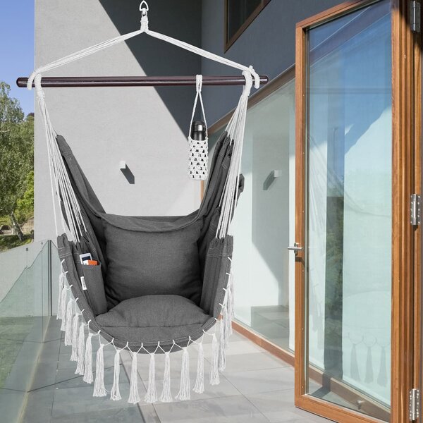 Viseči stol MANDY 170x100x150 cm, temno siv Detex