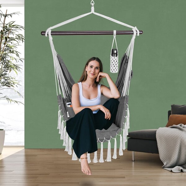 Viseči stol MANDY 170x100x150 cm, temno siv Detex