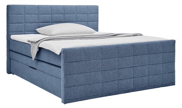 Mömax Postelja Boxspring Damon, Modra, 160x200