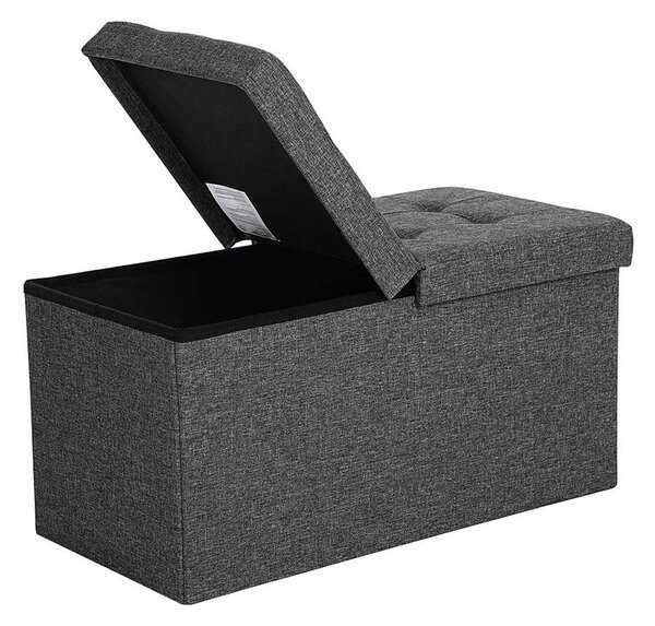 Tabure s shranjevalnim prostorom OTO, 76x38x48cm, antracit SongmicsHome