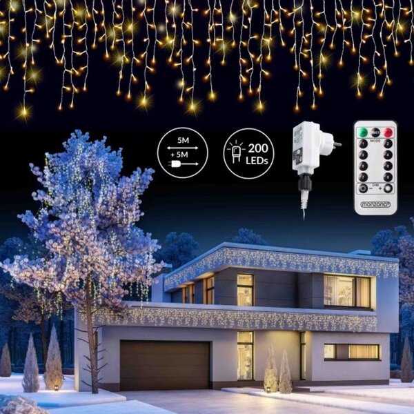 Božična svetlobna veriga LED CENCELJI, 5m, toplo bela Monzana
