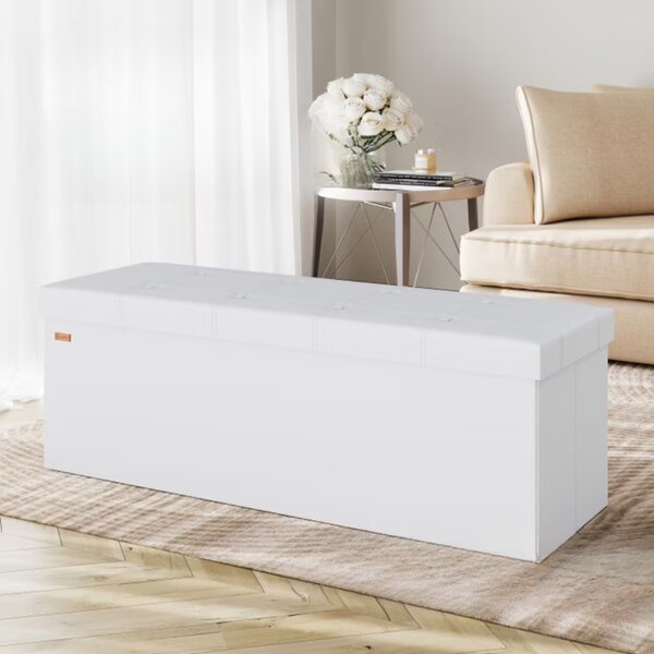 Tabure s shranjevalnim prostorom BELLA, 115x40x40cm, bela Casaria