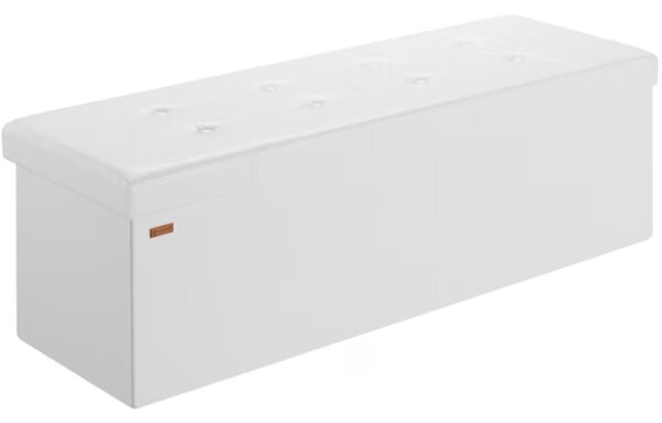 Tabure s shranjevalnim prostorom BELLA, 115x40x40cm, bela Casaria