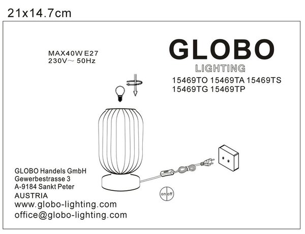 Globo Namizna Svetilka 15469ta