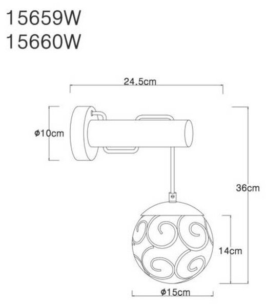 Globo Stenska Svetilka 15659w