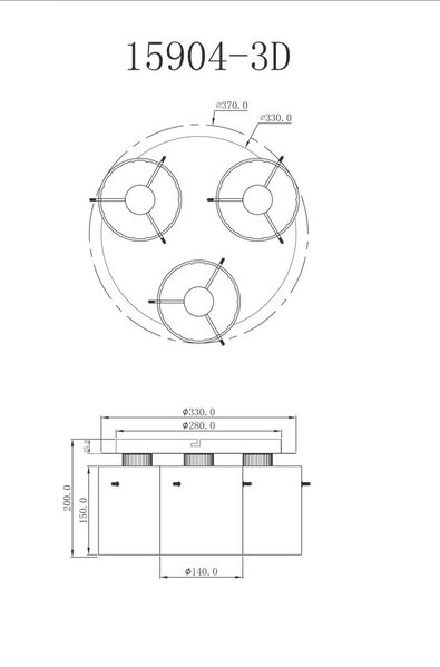 Globo Stropna Svetilka 15904-3d