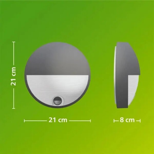 Capricorn VANJSKA ZIDNA LED SVJETILJKA SA SENZOROM 4.3W 2700K ANTRACIT 8721103109996