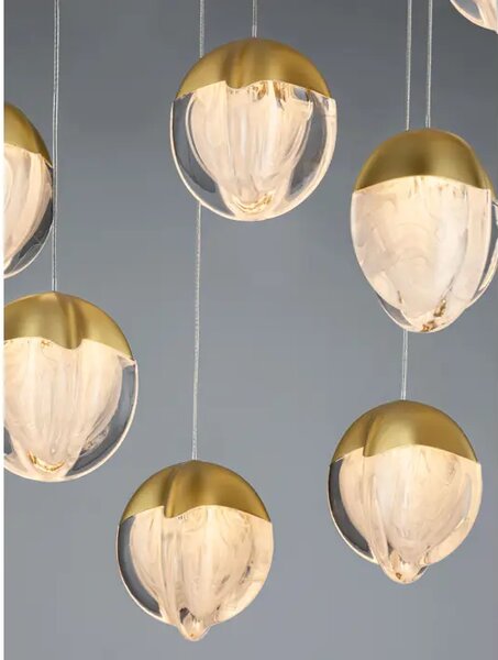 ALICIA LED LUSTER 12X ZLATNA 60W IP20 3000K TRIAC DIMABILNA NL9124125