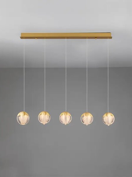 ALICIA LED LUSTER 5X ZLATNA 25W 3000K IP20 TRIAC DIMABILNA NL9124124