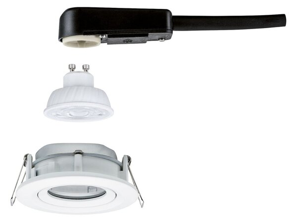 Paulmann vgradna svetilka NOVA, bela, Ø 9 cm, nastavljiva, 827, z možnostjo, zatemnjen, Bela, Kopalnica, Aluminij, Sodobni, Vgradne svetilke okrogle