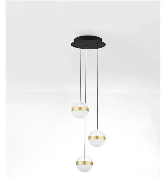 ALAZ LED LUSTER 3X CRNA/ZLATNA 27W 3000K IP20 TRIAC DIMABILNA NL9124118