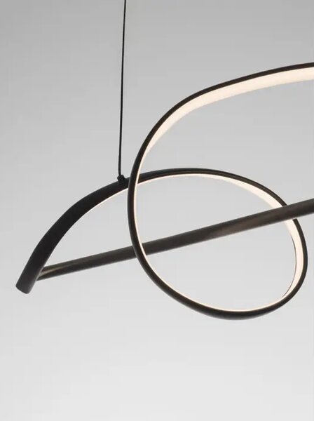 GEMMA LED LUSTER CRNI 26W IP20 3000K TRIAK PRIGUŠLJIV NL9001094