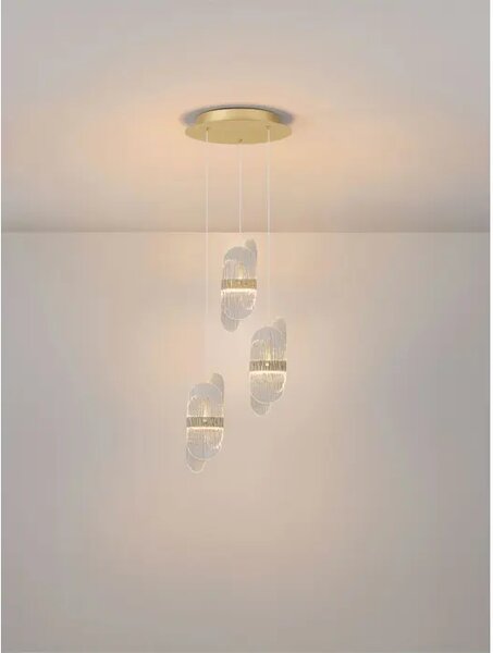 LUCIEN LED LUSTER ZLATNI/STAKLO 20W IP20 2700K TRIAK PRIGUŠLJIV NL9214201