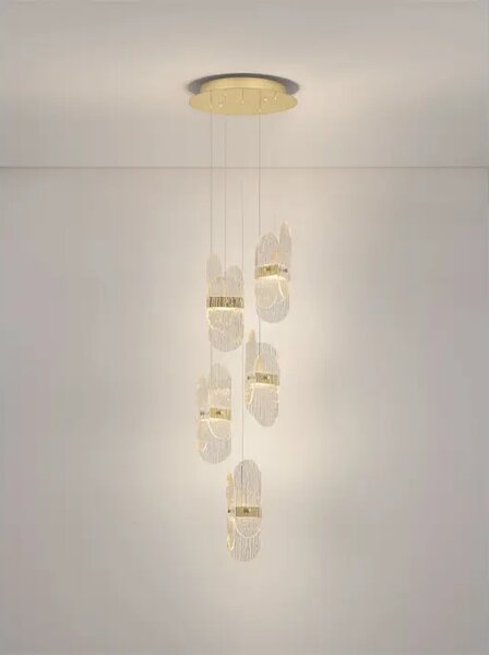LUCIEN LED LUSTER ZLATNI/STAKLO 34W IP20 3000K TRIAK PRIGUŠLJIV NL9214202