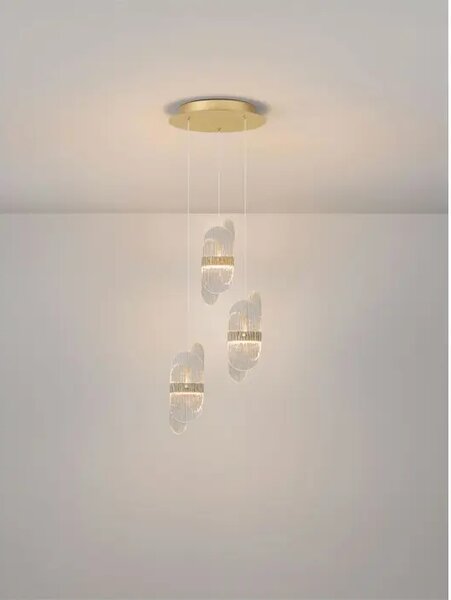 LUCIEN LED LUSTER ZLATNI/STAKLO 20W IP20 3000K TRIAK PRIGUŠLJIV NL9214200
