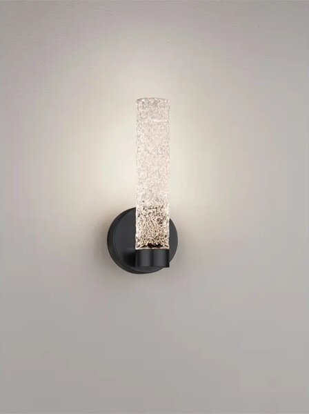 ZELON ZIDNA LED SVJETILJKA MAT CRNA/STAKLO 6W IP20 3000K TRIAK PRIGUŠLJIVA NL9160203