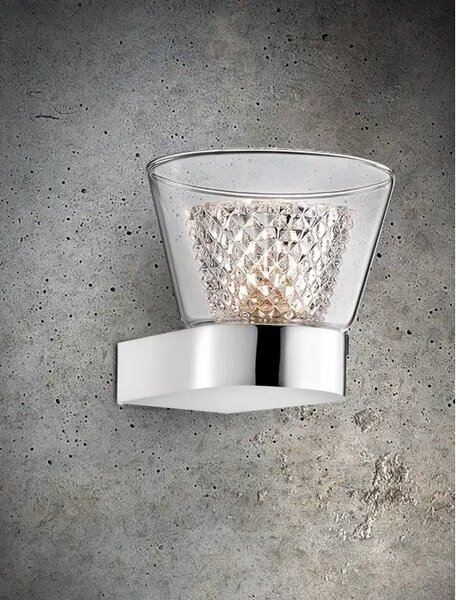 BOCCALE ZIDNA LAMPA G9 /IP20/KROM & PROZIRNA NL1300301302