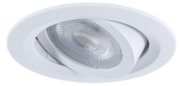 Paulmann vgradni reflektor FIXEDLED, bel, 8 cm, 830, vklop/izklop, 20-kratni, Bela, Dnevna soba / jedilnica, Plastika, Sodobni, Vgradne svetilke okrogle