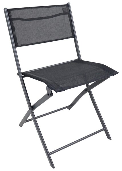 SET ZLOŽLJIVIH VRTNIH STOLOV jeklo črna