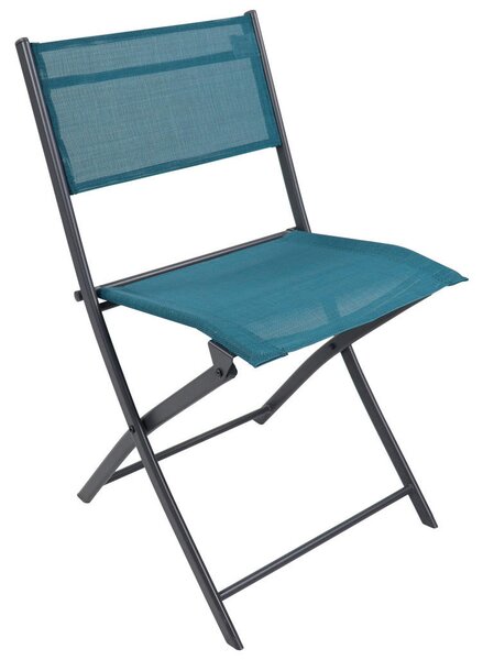 SET ZLOŽLJIVIH VRTNIH STOLOV jeklo turkizna