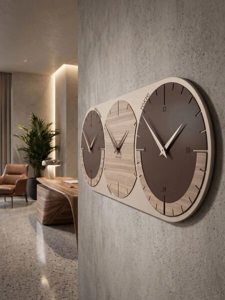 Stenska ura World Clock 4 barve