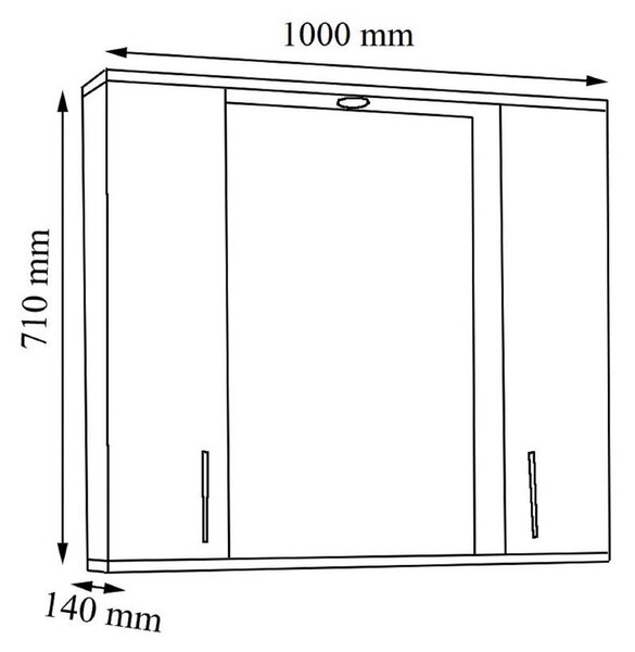 OMARA Z OGLEDALOM 100/71/14 cm
